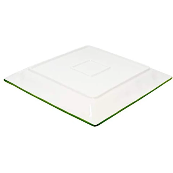 Lashuma Servierplatte Zitrone Olive, Keramik, (1-tlg, 27 x 27 cm), Quadratischer Obstteller mit Zitronen Oliven Design – Bild 7