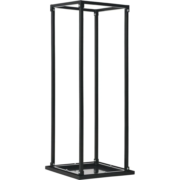 vidaXL Brennholzregal mit Boden Schwarz 37 x 37 x 113 cm Stahl 284702 – Bild 1