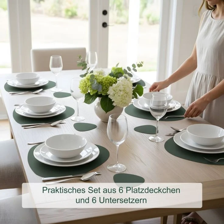 Platzdeckchen mit Untersetzern 6er Set 10053317_8804 – Bild 2