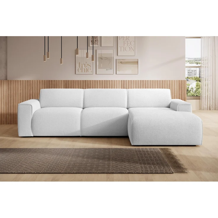 AX LIVING Couch Sofa L Form Didim mini Perlweiß 310 cm stilvoll R – Bild 2