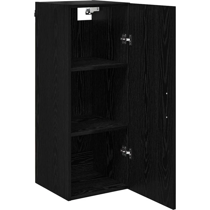 vidaXL Wandschrank Schwarz Eichen-Optik 34,5 x 34 x 90 cm 882615 – Bild 5