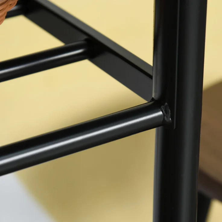 HOMCOM Bartisch Set, MDF, Metall, Schwarz, 80B x 50T x 90H cm – Bild 9