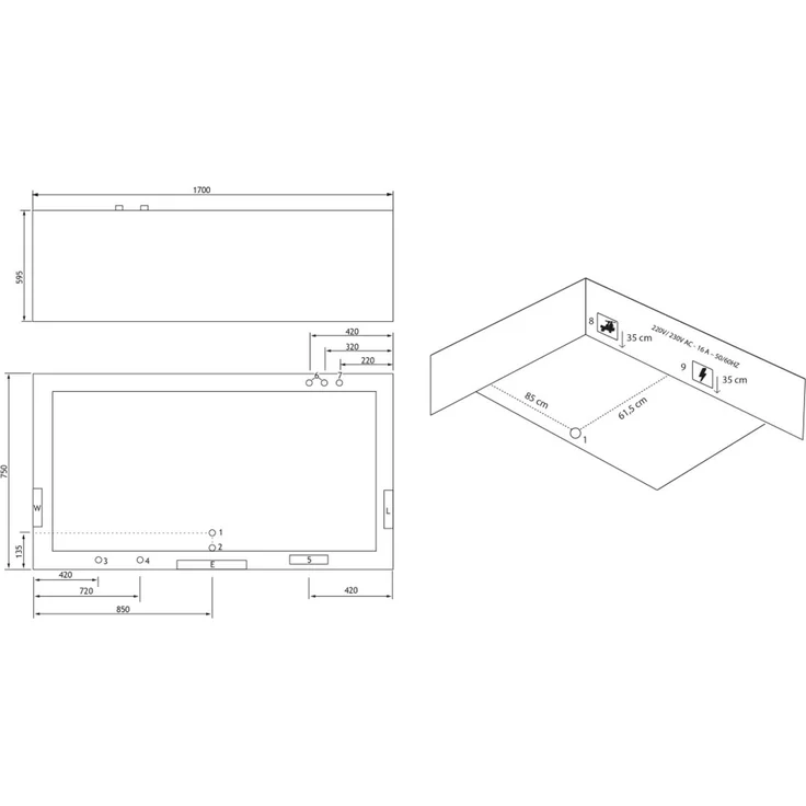 Deluxe Whirlpool Omega Ultra 170x75 Made in Germany 80 Düsen & LED mit Armatur : Mit Armaturen – Bild 7