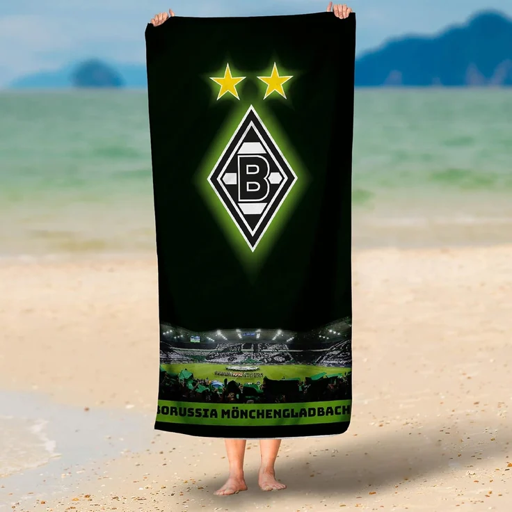 BERONAGE Strandtücher Borussia Mönchengladbach Badetuch Borussia Park 75x150 cm, 100% Baumwolle (1-St), Frottee in Velours-Qualität – Bild 4