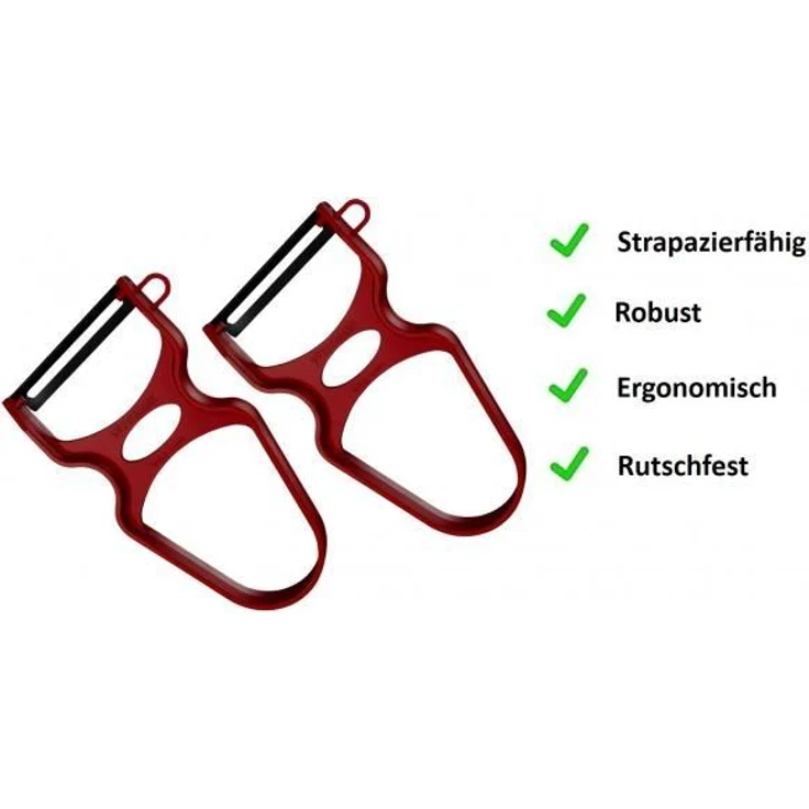 Gemüseschäler Spargelschäler, Kartoffelschäler, Universalschäler für Gemüse & Obst - 2 Stück – Bild 3
