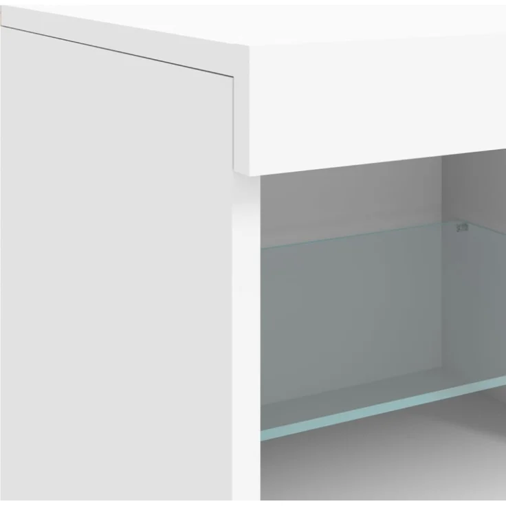 vidaXL Sideboard mit LED-Leuchten Weiß 81x37x67 cm 836658 – Bild 6