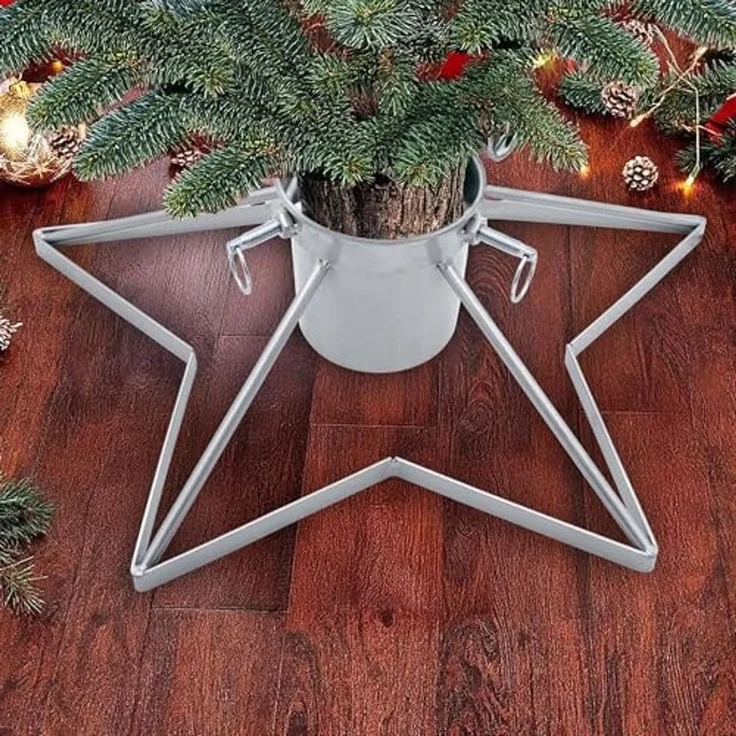 Spetebo Christbaumständer Stern Weihnachtsbaum Ständer mit Wasserbehälter (Stück, 1-tlg, Christbaumständer), Dekorativer Weihnachtsbaum Ständer mit Wasserbehälter – Bild 6