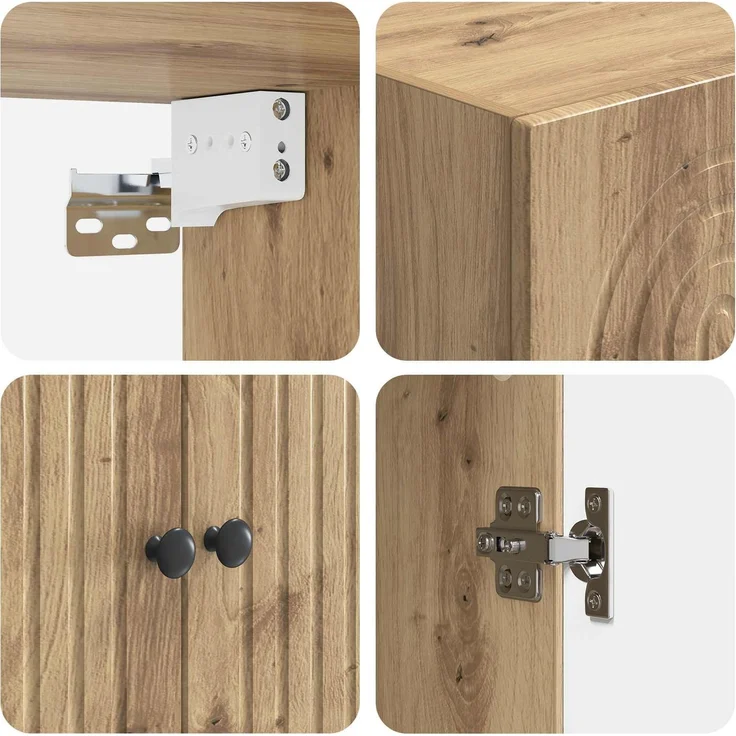vidaXL Schrankset 2 stk. Artisan-Eiche 66 x 34,5 x 90 cm Holzwerkstoff 3416483 – Bild 8