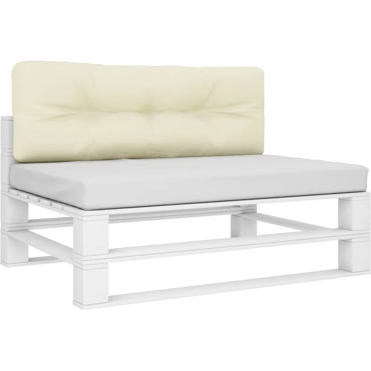 vidaXL Palettenkissen Creme 120x40x12 cm Stoff 360625 – Bild 2