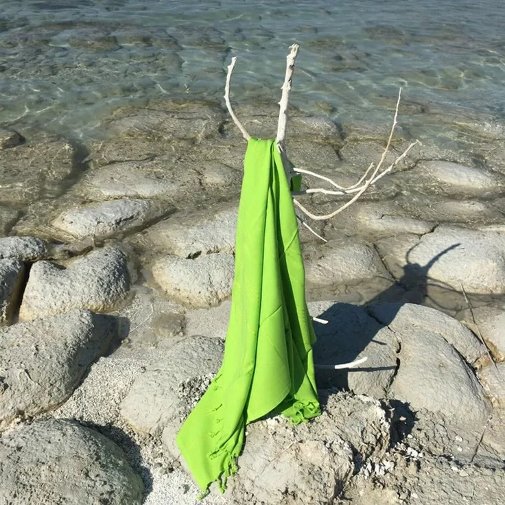 Mijolnir 'Sultan - Green' Fouta (Strandtuch), Grün, 95 x 175 cm