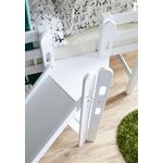 Hochbett mit Rutsche "Tino" 90x200 Buche massiv weiß