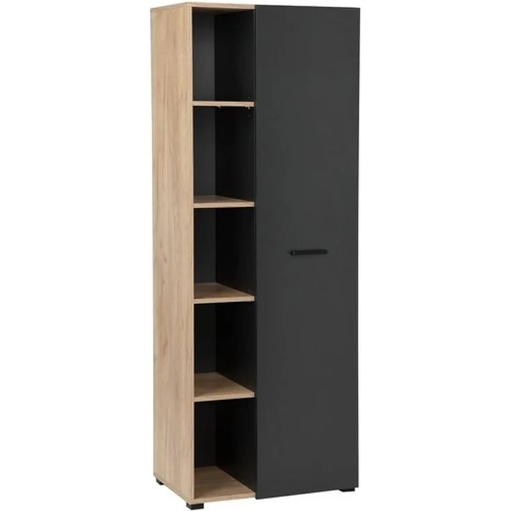 Places of Style Aktenschrank Moid, moderner Mehrzweckschrank, Maße: 64,5x41,5x175 cm, 5 Fächer mit viel Stauraum – Bild 4
