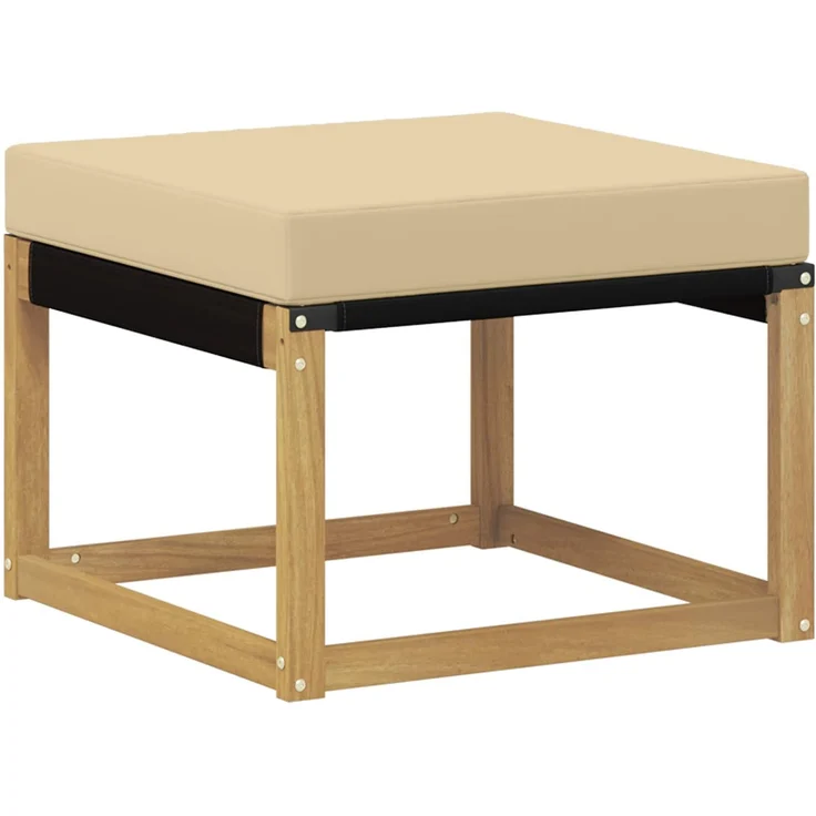 vidaXL Outdoor-Sofagarnitur 6 stk. 6-Sitzer Weiß und Beige 3389647 – Bild 8