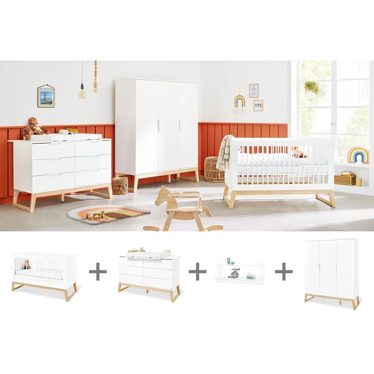 Kinderzimmer 'Bridge' extrabreit groß, inkl. Wandregal