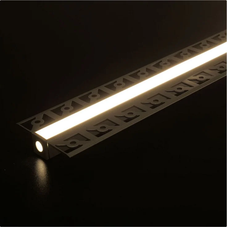 2 Meter Alu Profile Alu Schiene Profil mit Milchglas Abdeckung Kanal System für LED-Streifen Profil Q – Bild 2
