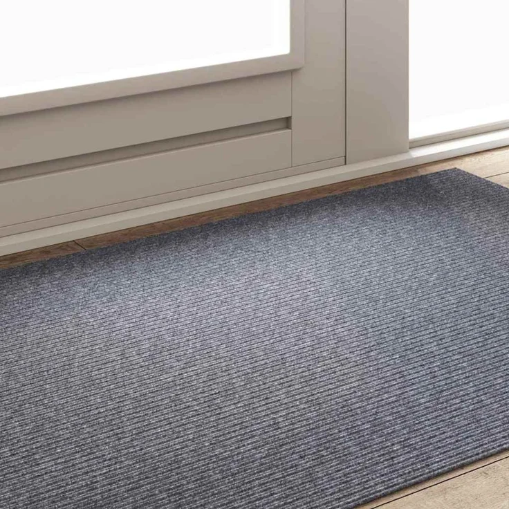 vidaXL Teppichläufer Hellgrau 100 x 150 cm Stoff 42011434 – Bild 4