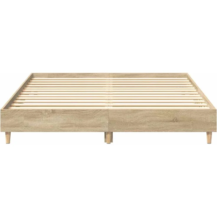 vidaXL Bettrahmen 2 pcs Sonoma 152x203 cm Holzwerkstoff 3402866 – Bild 5