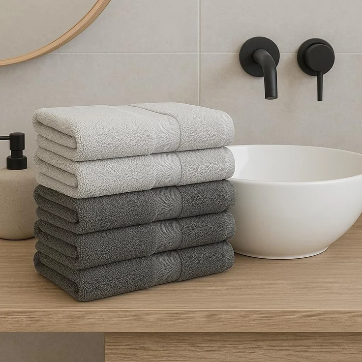 Betz Gästehandtuch 10 Stück Gästehandtücher Premium Farbe silbergrau und anthrazit, 100% Baumwolle (Set, 10-St) – Bild 4