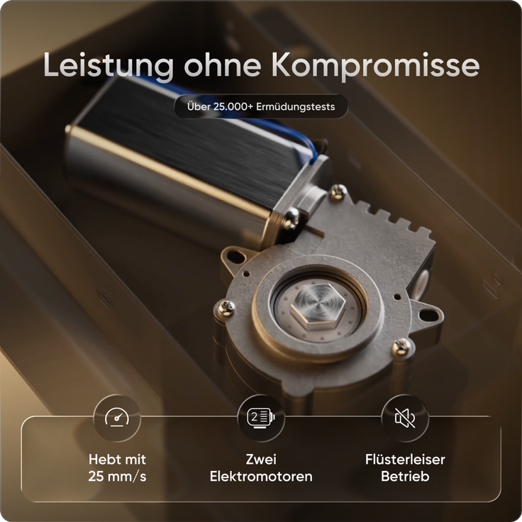 DESKSPACE PRO Elektrisch Höhenverstellbarer Schreibtischgestell mit Memory Funktion, Schwarz – Bild 4