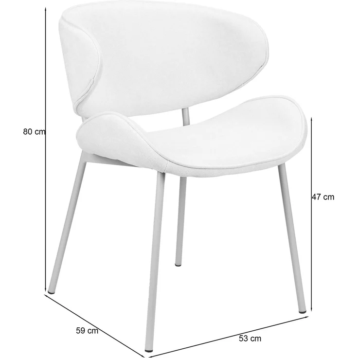 Selsey 'Pretically ' Polsterstuhl mit pflegeleichter Chenille, Creme – Bild 5