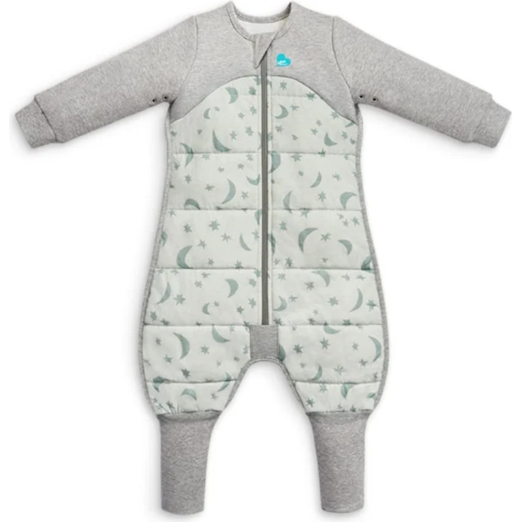 Love To Dream Gesteppter Schlafanzug warm mit Beinen, 24–36 Monate Oliv, 2,5 Tog (16–20 °C) Langarm & Steppdecke, maschinenwaschbare Baumwolle für Bewegung mit Anti-Rutsch-Pads, Von Hebammen empfohlen – Bild 1