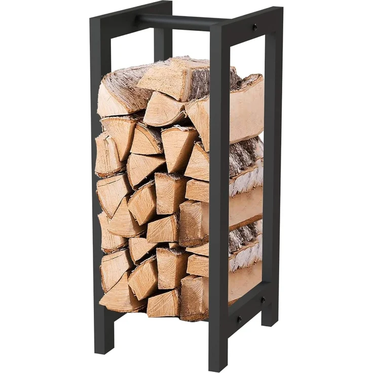 DanDiBo Kaminholzregal Innen Metall Schwarz Stehend Kaminholzständer 96467 Kaminholzhalter Brennholzregal Feuerholzregal – Bild 4