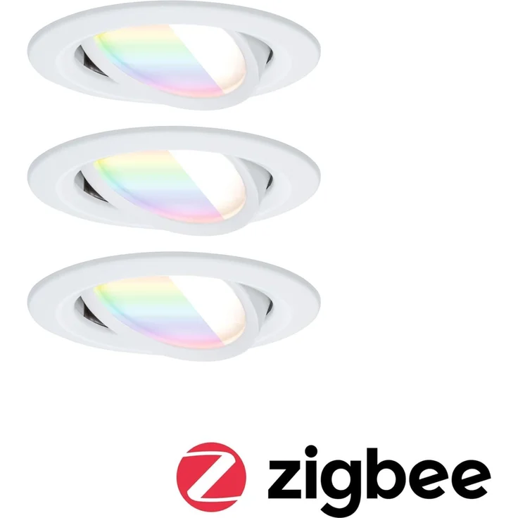 Paulmann 92433 LED Einbauleuchte Nova Coin 3er-Set Zigbee RGBW Weiß matt – Bild 9