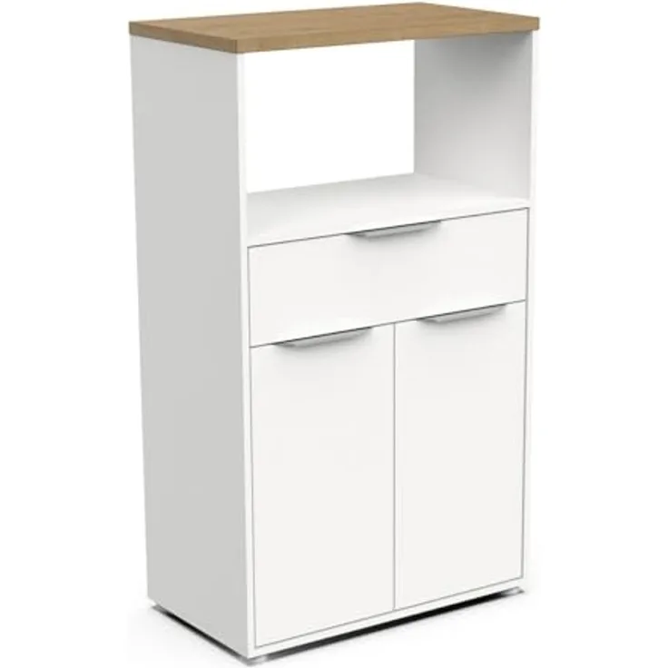 habeig Kücheninsel Küchenschrank Abstellschrank Küchenmöbel weiß 123x70cm, hochwertige dicke Materialien