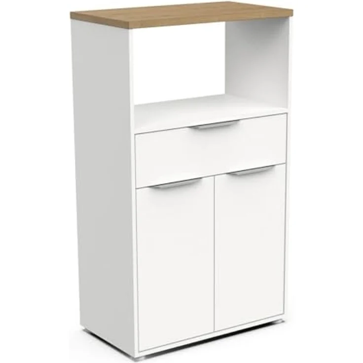habeig Kücheninsel Küchenschrank Abstellschrank Küchenmöbel weiß 123x70cm, hochwertige dicke Materialien – Bild 1