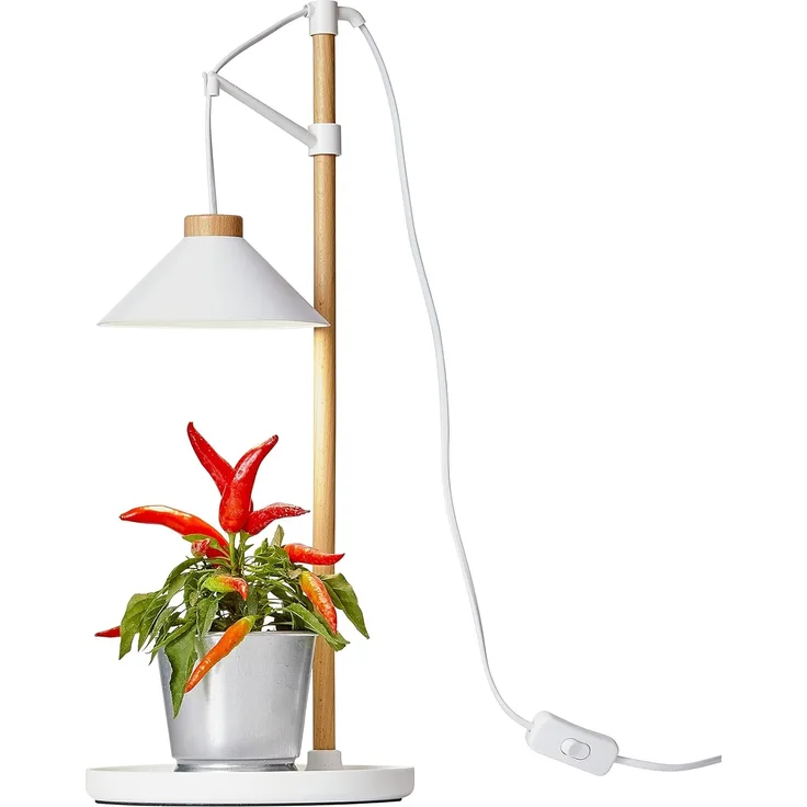Northpoint Pflanzenlampe LED Pflanzenleuchte Kräutergarten aus Echtholz 9W 550 Lumen Timer