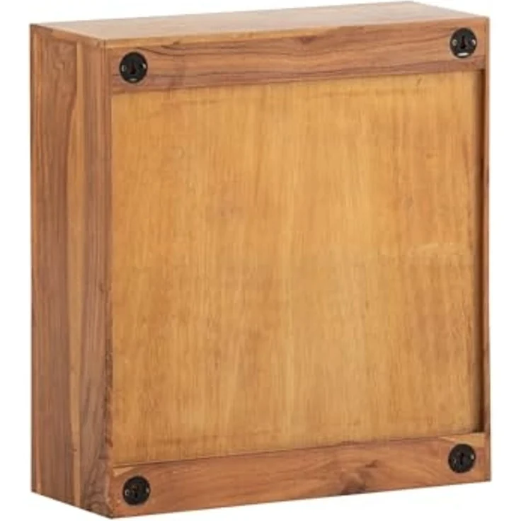 Spiegelschrank Bad massivum Maddox Akazienholz 50x55x20 cm Bad-Hängeschrank mit Spiegel Badezimmerschrank Landhausstil braun – Bild 5