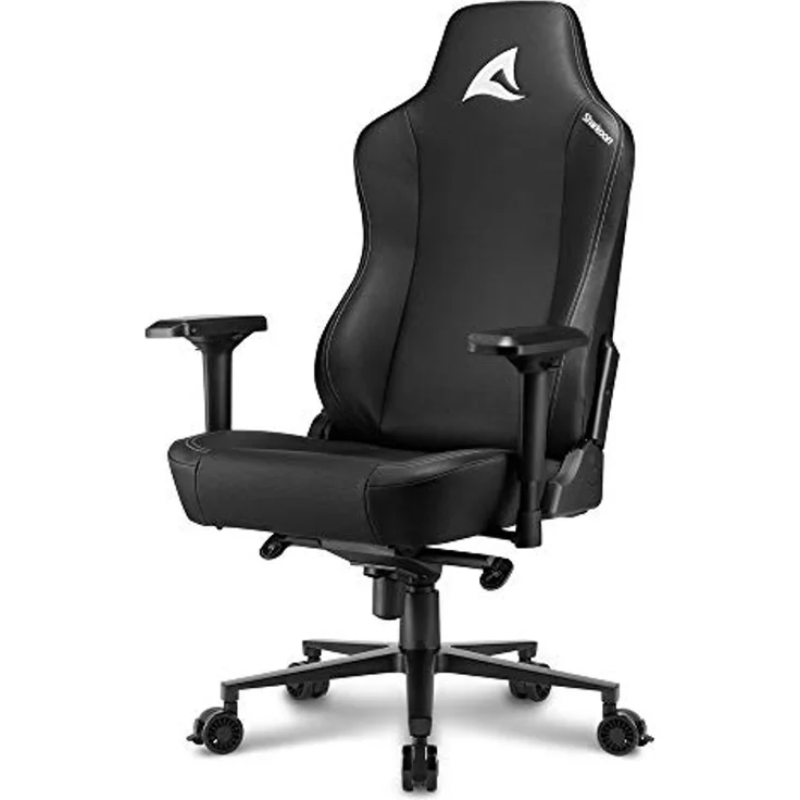 Sharkoon Skiller SGS40 Gaming Stuhl, Schwarz, mit Kunstlederbezug, breit – Bild 1