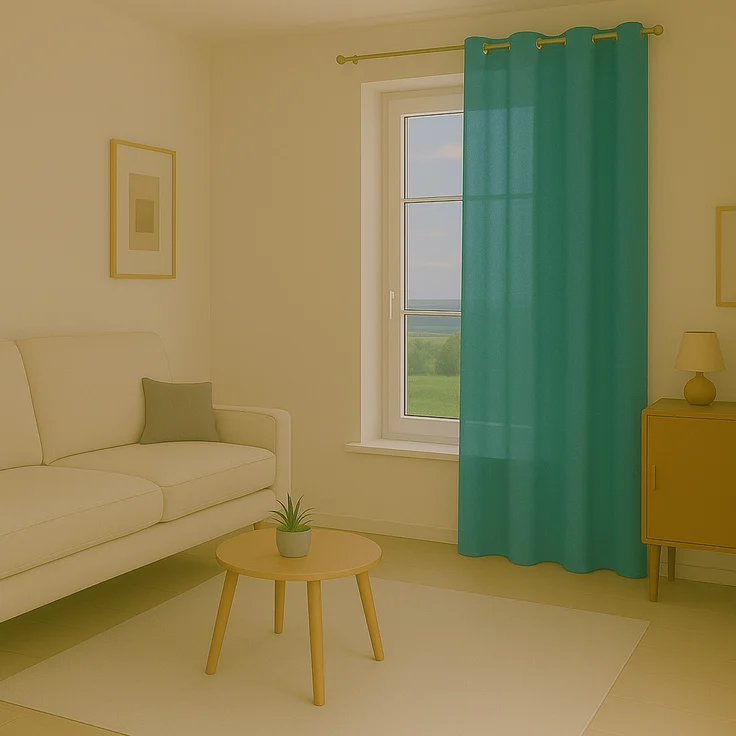 Bestlivings Blickdichte, Gardine mit Ösen, in vielen Größen und Farben Türkis 140x245 cm – Bild 5