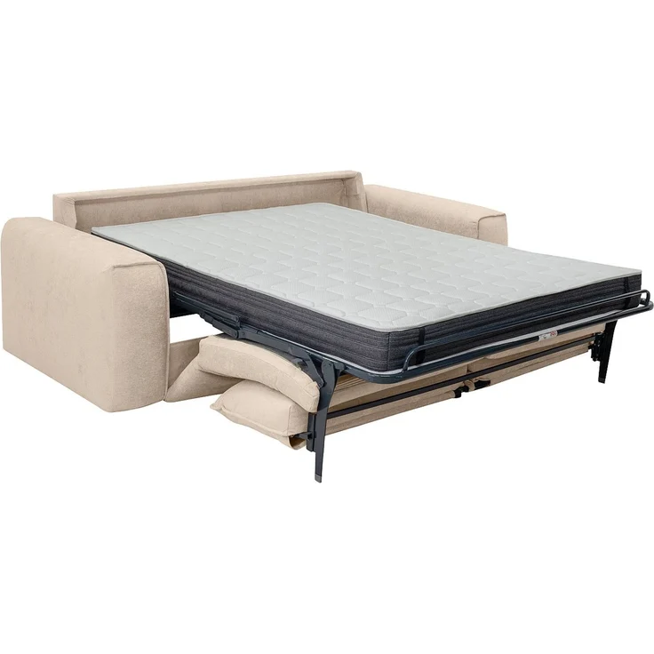 Vente-unique - POGLO - Schlafsofa - Plastik - Kunststoff (PVC) - Beige - 216 x 100 x 80 cm – Bild 5