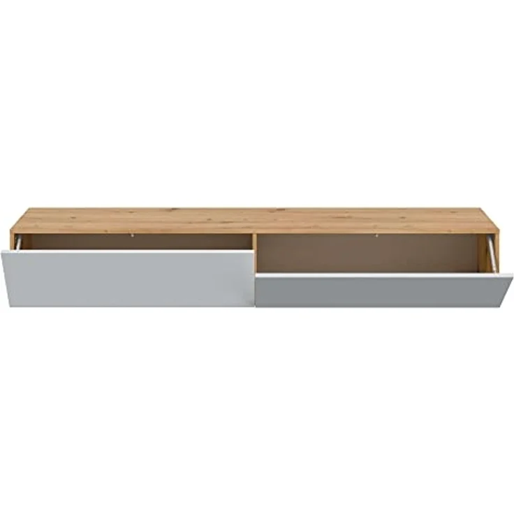 Habitdesign Kaway TV-Möbel für Esszimmer, Nodi-Eiche und Weiß, 35 x 180 x 28 cm – Bild 6