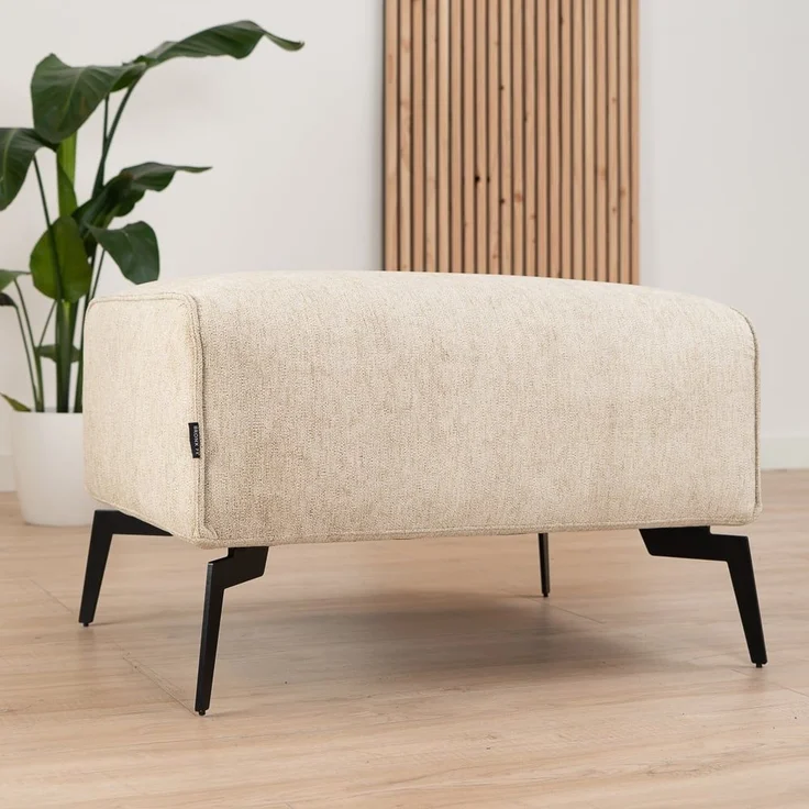 Bronx71 Stoff Hocker Vegas rechteckig taupe – Bild 8