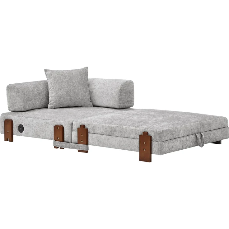 ZUBALIYA Sofa mit LED - Beleuchtung, mit USB - Anschluss, für Wohnzimmer und Apartments, mit stabilem Untergestell – Bild 9