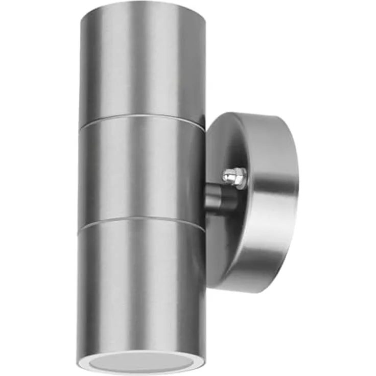 Grafner Außen-Wandleuchte Wandlampe Leuchte GU10 Edelstahl Lichtschein Up&Down, ohne Leuchtmittel, GU10