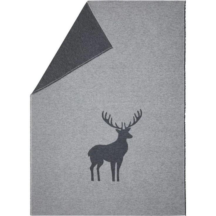 Wohndecke Luca 'Hirsch Struktur' 140x200 cm, DAVID FUSSENEGGER – Bild 4