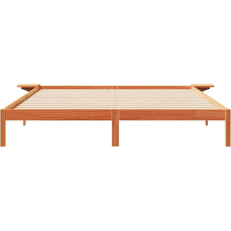 vidaXL Bettgestell mit Nachttischen Wachsbraun 200 x 220 cm 873258 – Bild 4