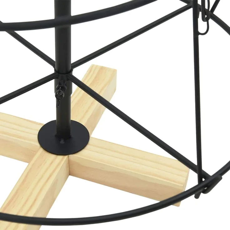vidaXL Metall-Weihnachtsbaum mit Ständer KUOPIO 125 cm Stahl Schwarz 42019159 – Bild 8