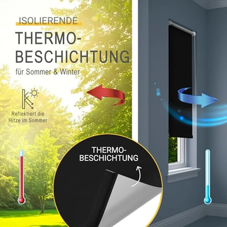 Sol Royal Thermorollo SolReflect T42 für Fenster & Türen Schwarz, 160 x 40 x 3.1 cm – Bild 7