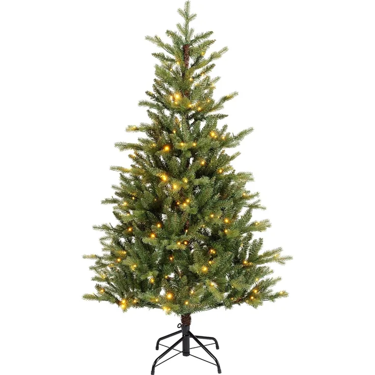 Kaemingk Künstlicher Weihnachtsbaum Everlands Künstlicher Weihnachtsbaum, ALLISON PINE 180 cm, beleuchtet, unecht, 8h-Timer, 8 Funktionen, Indoor, Outdoor