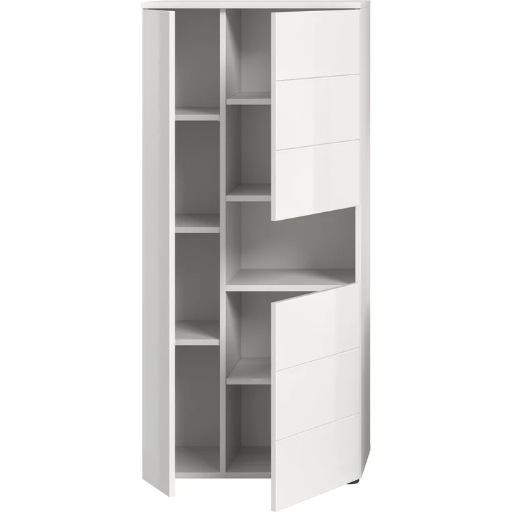 xonox. home Bad Vira X2LA9717 Standschrank Schrank Badschrank in weiß Hochglanz tiefzieh, ca. 60x133x34 cm – Bild 3