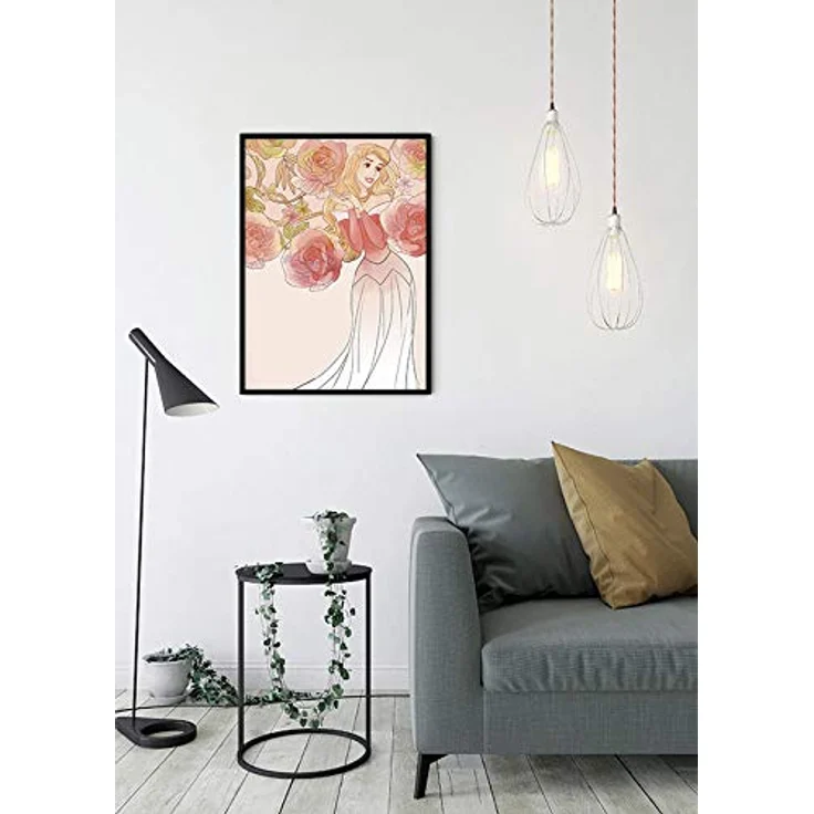 Komar Disney Wandbild Sleeping Beauty Roses, 40x50cm Kunstdruck für Kinderzimmer und Babyzimmer, seidenmatter Farbprint, ohne Rahmen, WB052-40x50 – Bild 5
