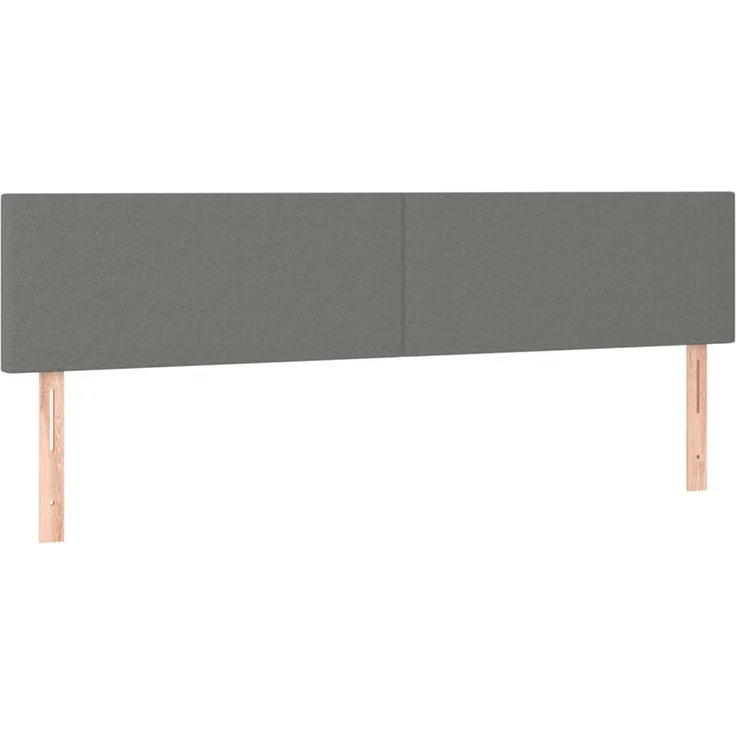 vidaXL Kopfteile 2 Stk. Dunkelgrau 80x5x78/88 cm Stoff 345805 – Bild 2