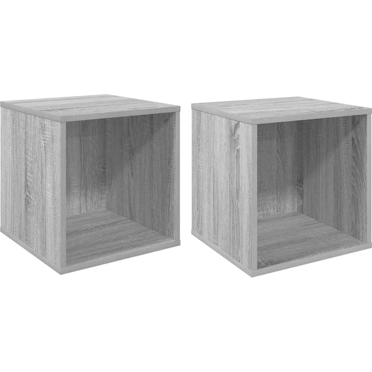 vidaXL Vinyl Album Box 2 stk. Sonoma-Grau 37 x 36,5 x 38 cm 8012853 – Bild 2