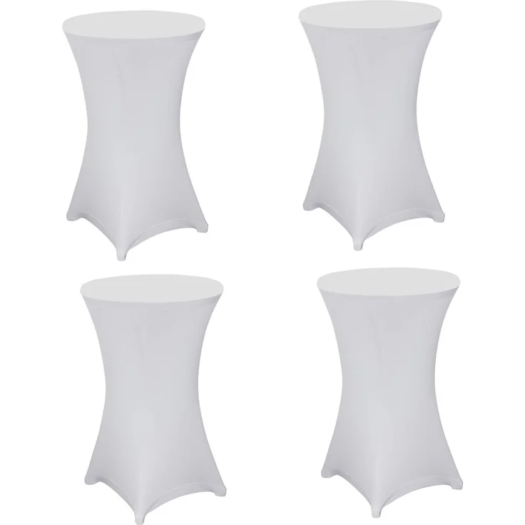 4x Julido Stehtischhusse Husse Stehtisch Weiß Ø 60cm Bistrotisch Stehtisch – Bild 1