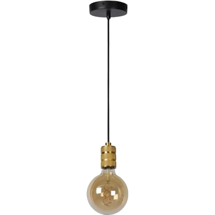 LUCIDE JOVA - Pendelleuchten - Ø 12 cm - 1xE27 - Mattes Gold/Messing – Bild 2