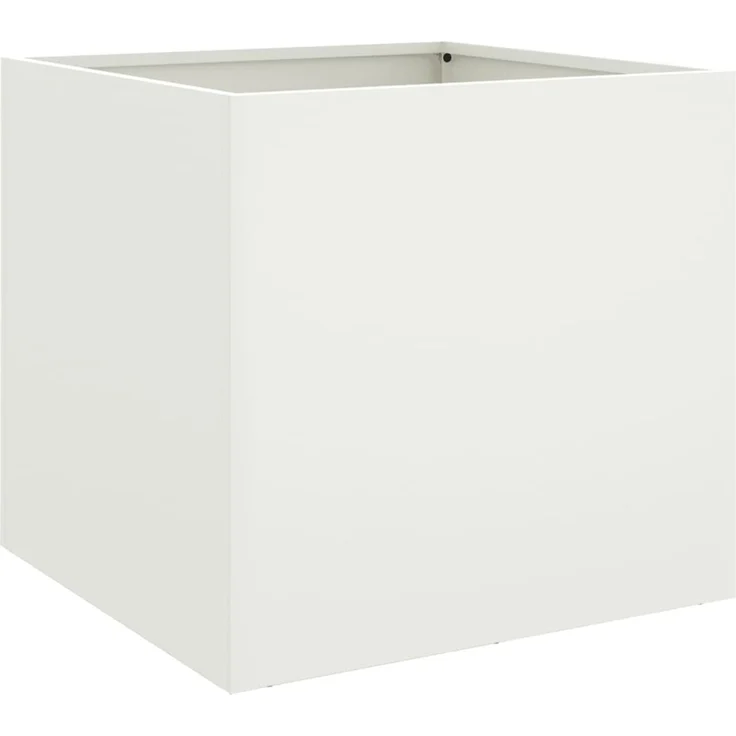 vidaXL Pflanzkübel Weiß 49x47x46 cm Stahl 841561 – Bild 6
